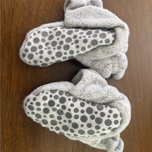 Cozy Gray Baby Booties - Picture 2 of 4